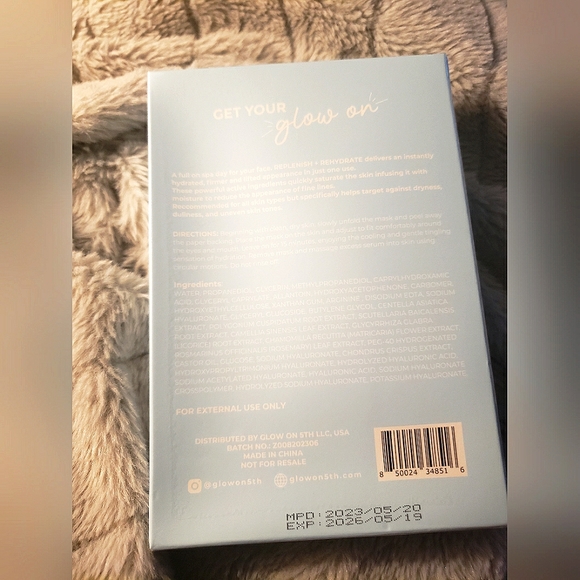 Glow on 5th Beauty Replenish + Rehydrate Sheet Masks - Picture 4 of 4